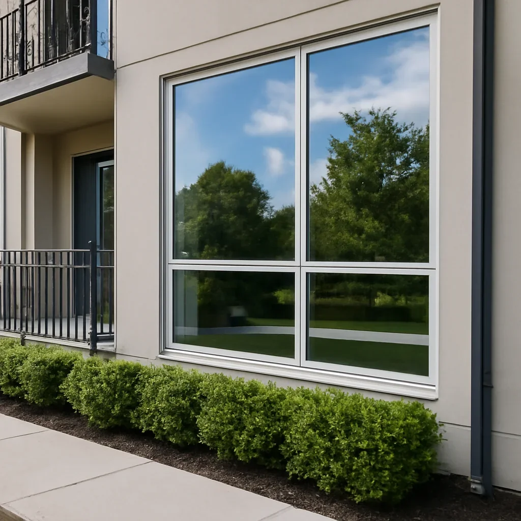 Clear windows after condo & apartment window cleaning