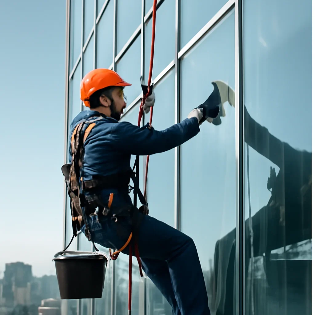Professional help for high-rise window cleaning safety basics