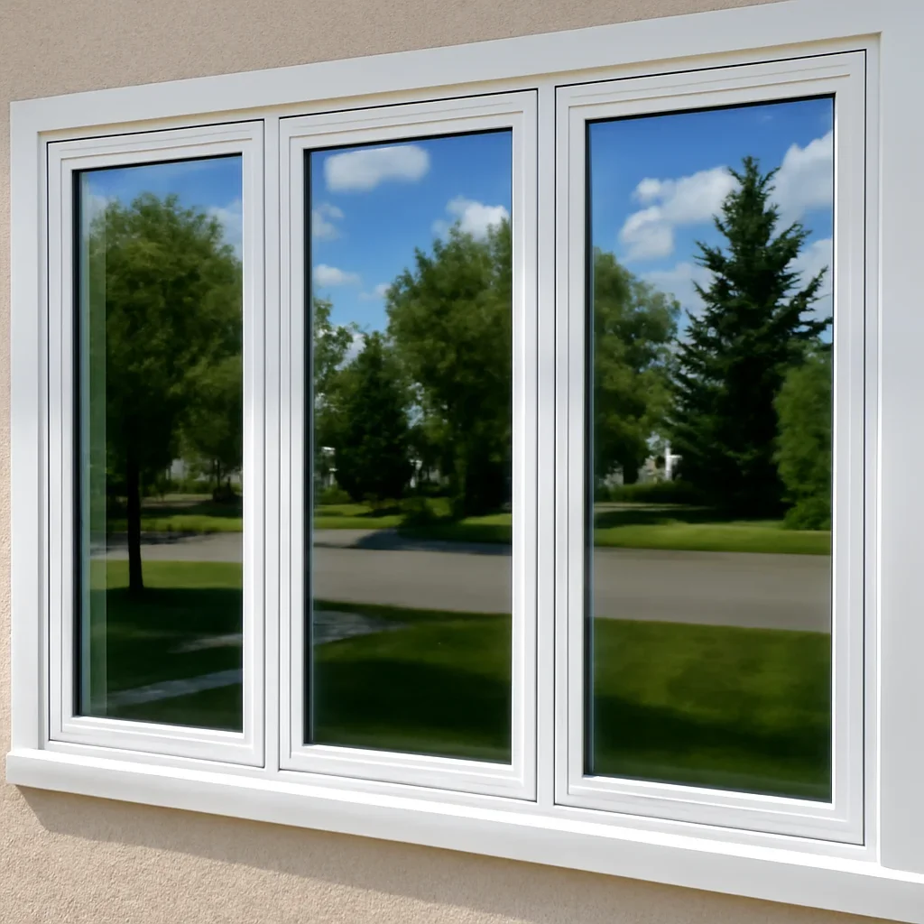 Finished clean windows at a Regina property