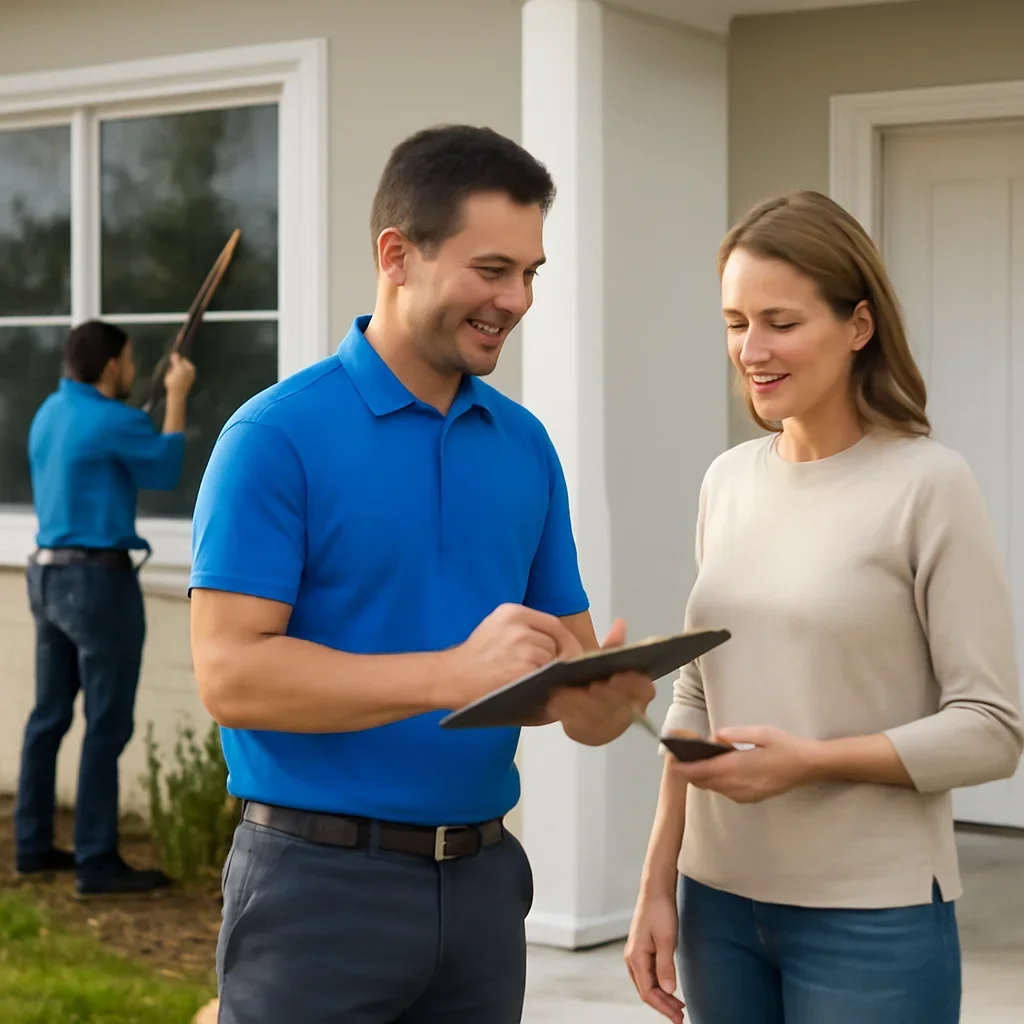 Window cleaning workflow for solutions for homeowners