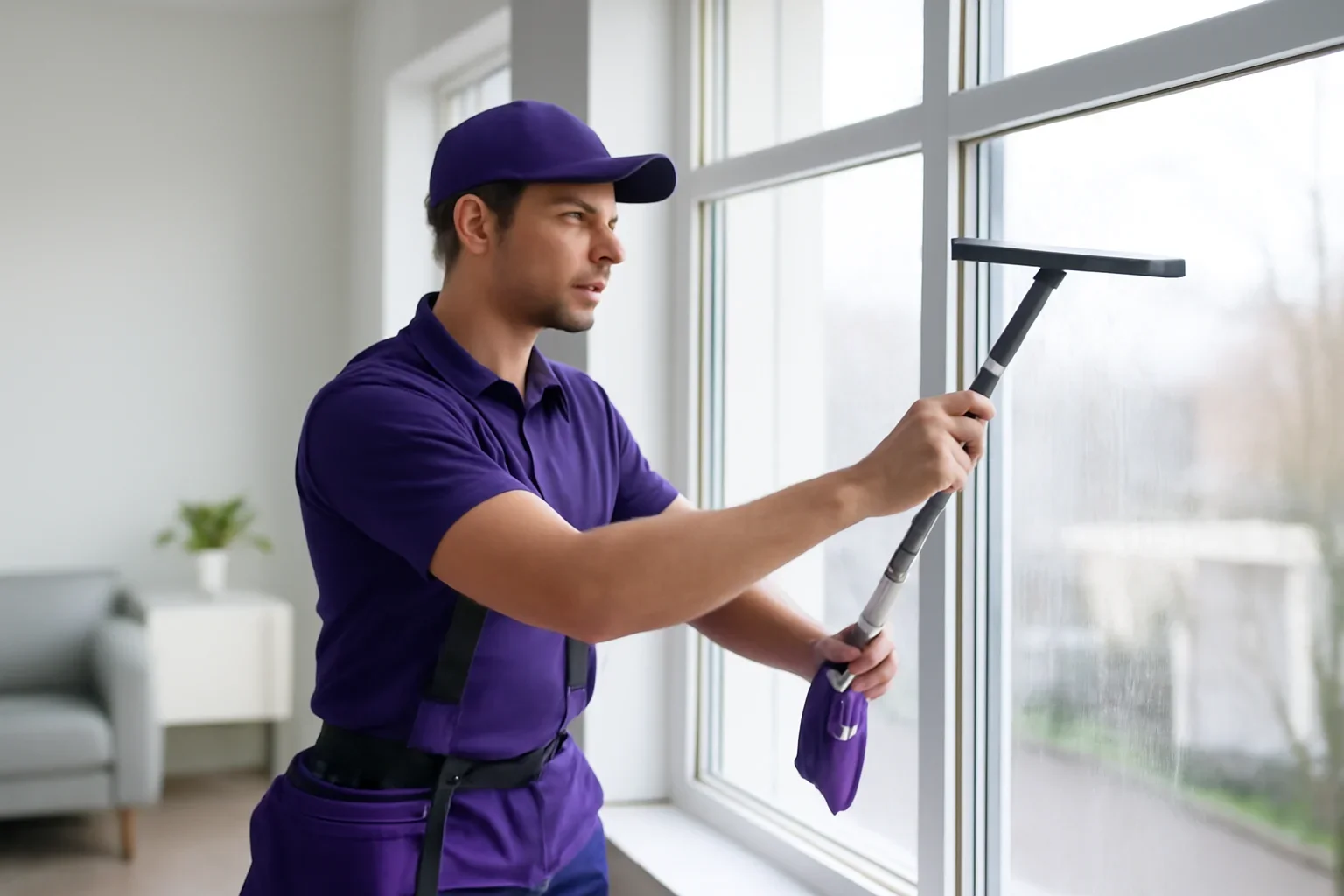 interior window cleaning at a Regina property