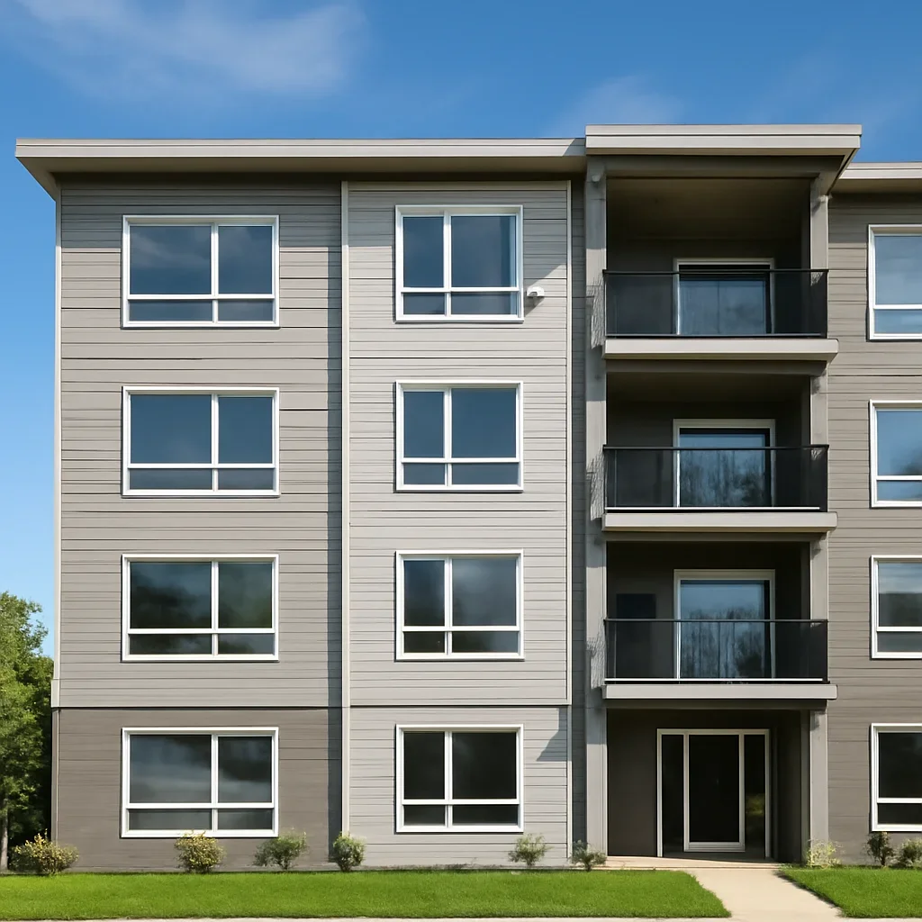 Finished result from case study: multi-unit residential window cleaning regina