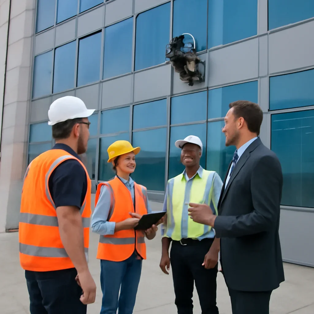 Service considerations for window cleaning for office buildings