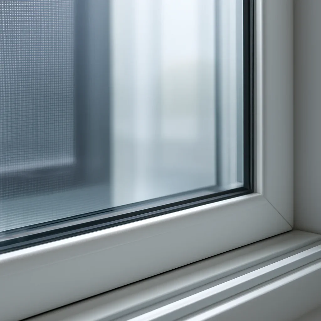 Close-up detail that supports post-construction window cleaning
