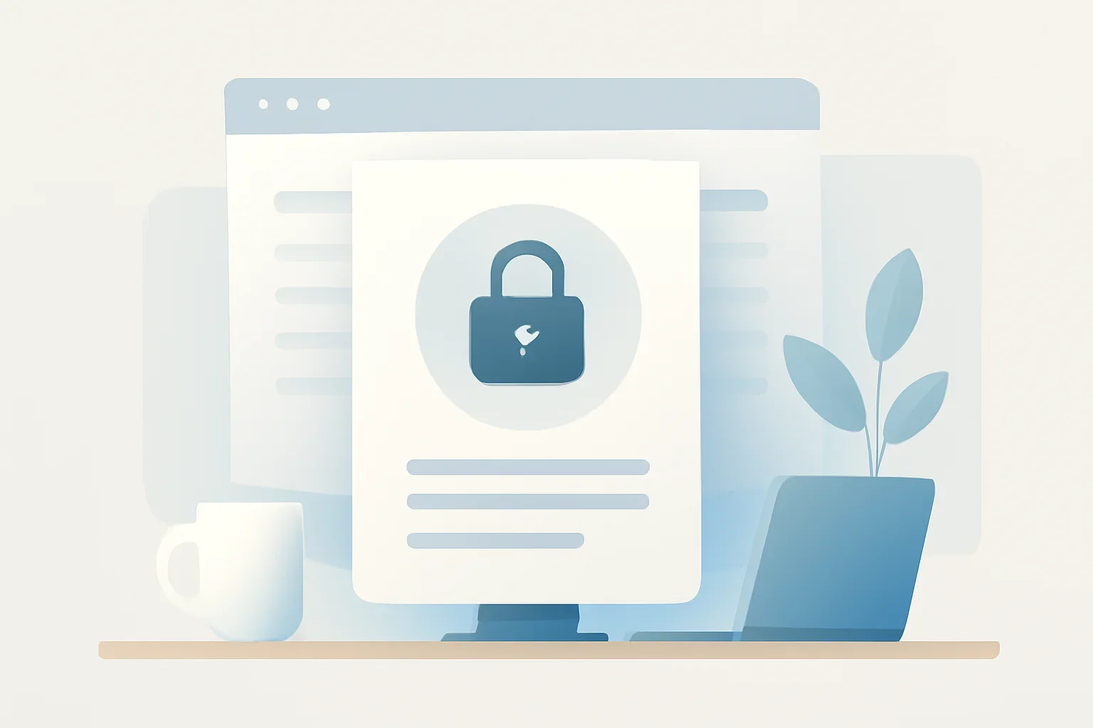 privacy policy page illustration