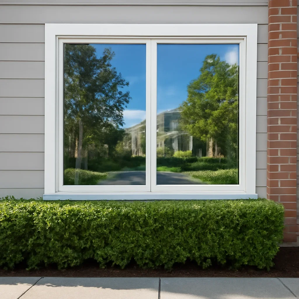 Clear windows after residential window cleaning