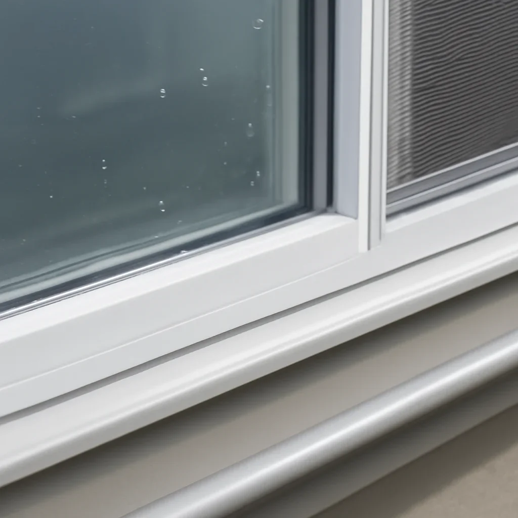 Close-up detail that supports window & gutter cleaning